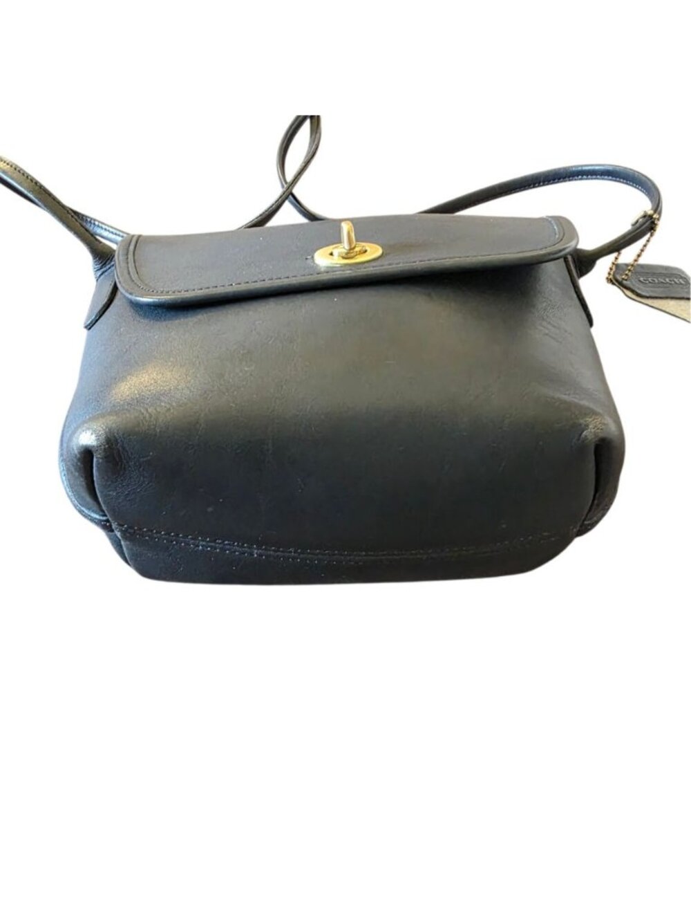 Vintage Coach Quincy Crossbody Bag Black Leather USA 9919 Authenticated - Picture 15 of 16